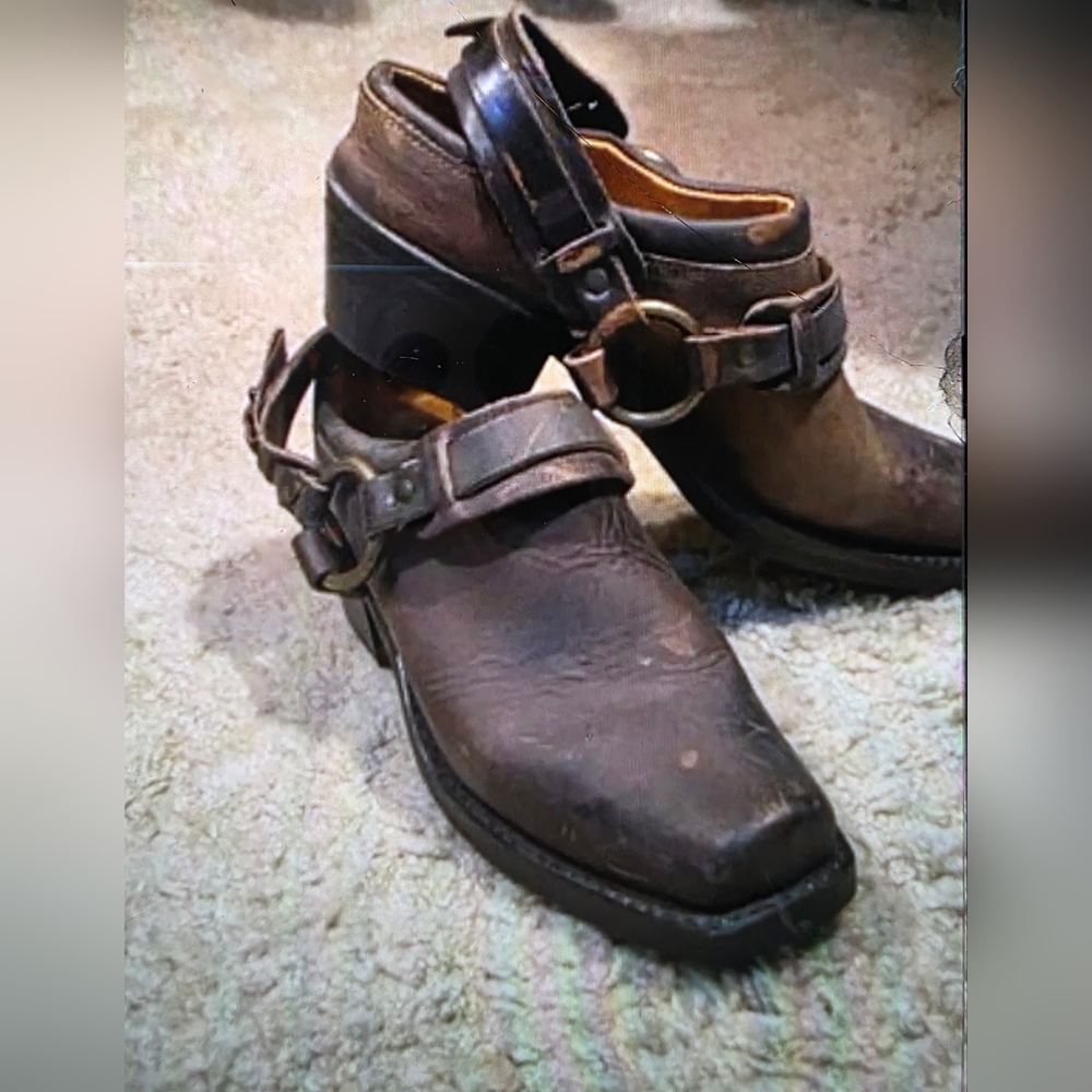 Frye Brown Leather Mules